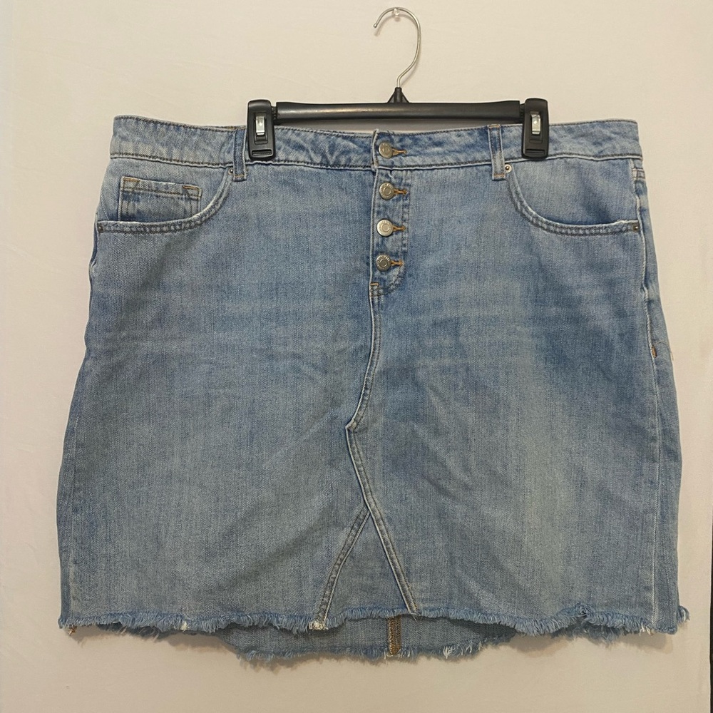 Casual Blue Denim Mini Skirt